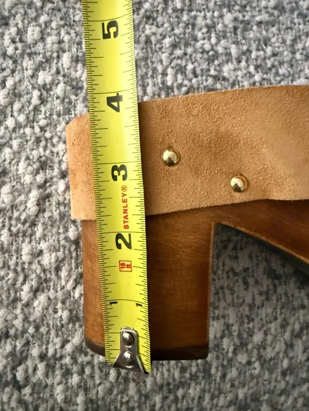 Mila Paoli Wood Block Heel Platform Sandals Suede Leather Made In Italy Size 10